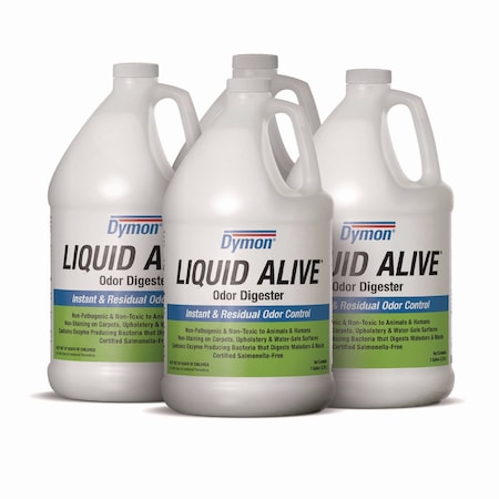 Dymon LIQUID ALIVE Odor Digester, 1 gal Bottle, PK4 33601